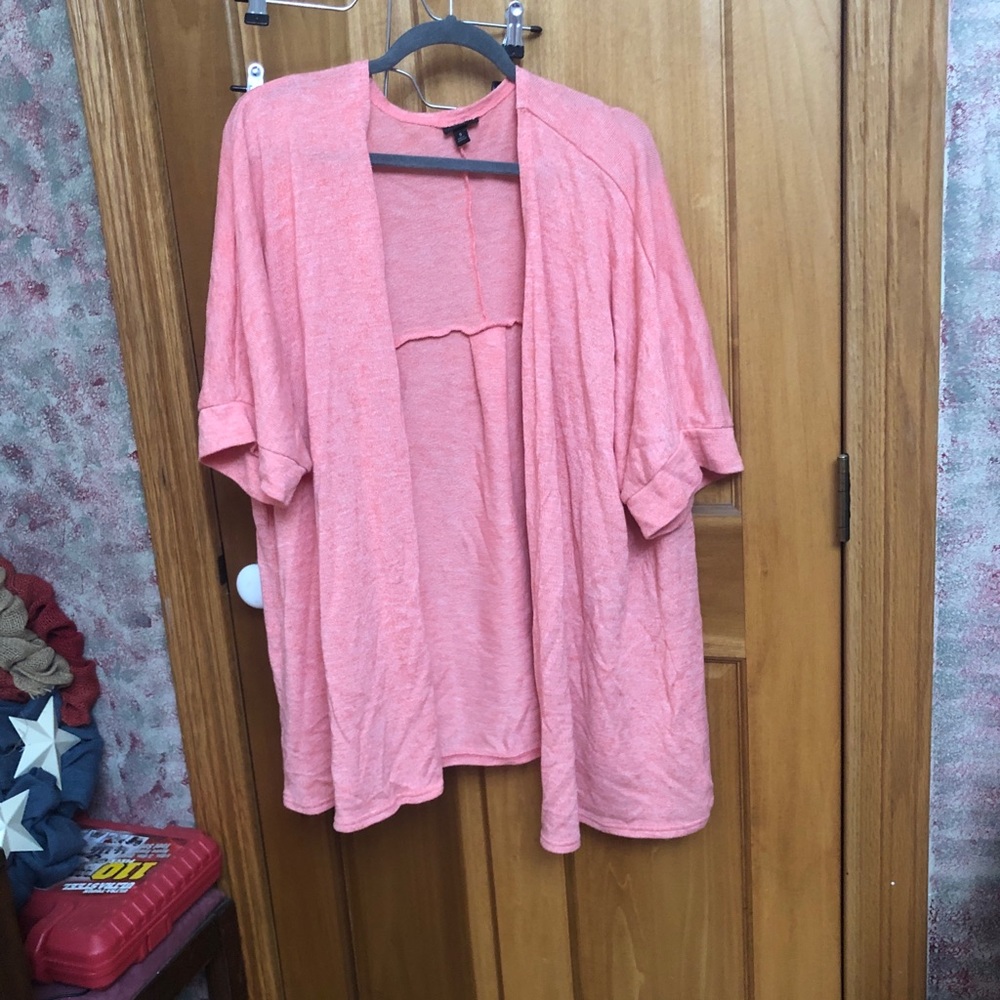 Torrid size 5 peach open front cardigan